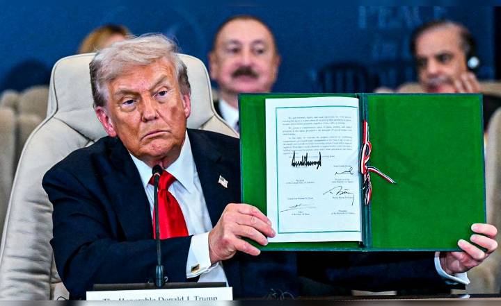 Donald Trump firmó el acuerdo entre Israel y Hamas para la paz en Gaza