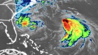 Twin hurricanes Imelda and Humberto churn up powerful waves along US East Coast as they target Bermuda