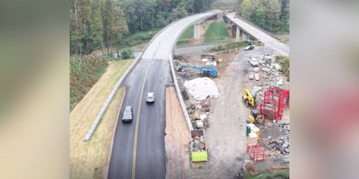 New bridge installed over I-26 during widening project in Buncombe Co.