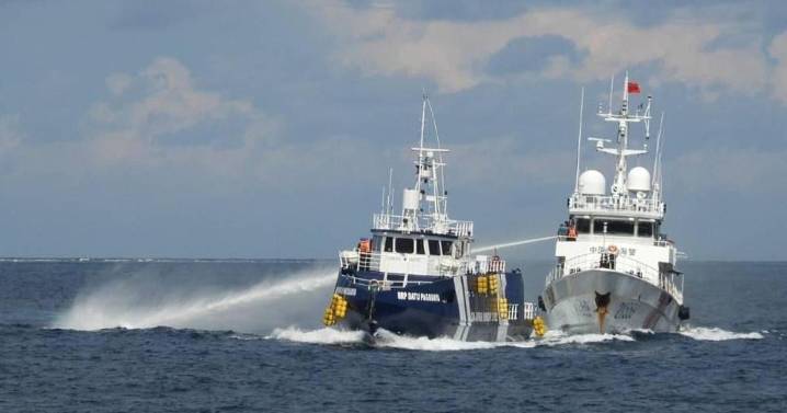 Chinese coast guard rams and damages a Philippine vessel off an island in the South China Sea