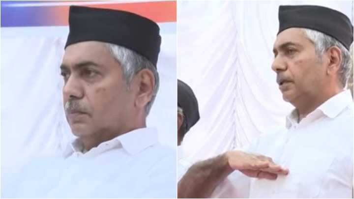 Former Kerala DGP Jacob Thomas joins RSS as full