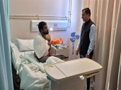 Indian Mission officer visits survivor of Mozambique boat mishap
