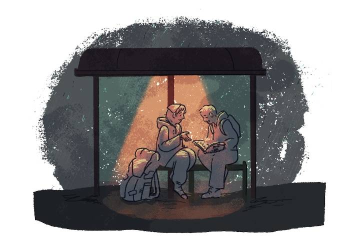 An unexpected connection at a bus shelter left a lasting impression on me