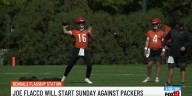 Joe Flacco makes Bengals practice debut; Flacco will start vs Packers