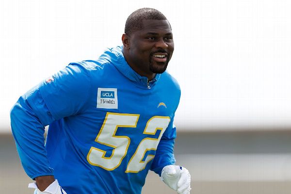 Chargers activate LBs Mack, Perryman ahead of Colts matchup