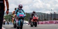Así fue la fea caída de David Alonso en el GP de Indonesia en Moto2: se golpeó la cabeza
