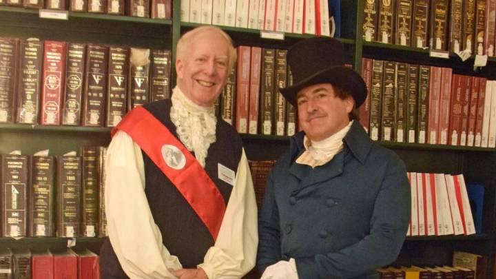 Actor-interpreter appears as Marquis de Lafayette in Chesapeake