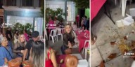 Mujer enloquece en fiesta al lanzar cazuela por querer un taco extra: usuarios la bautizan como “Lady Taco” y ”Lady Hambreada"