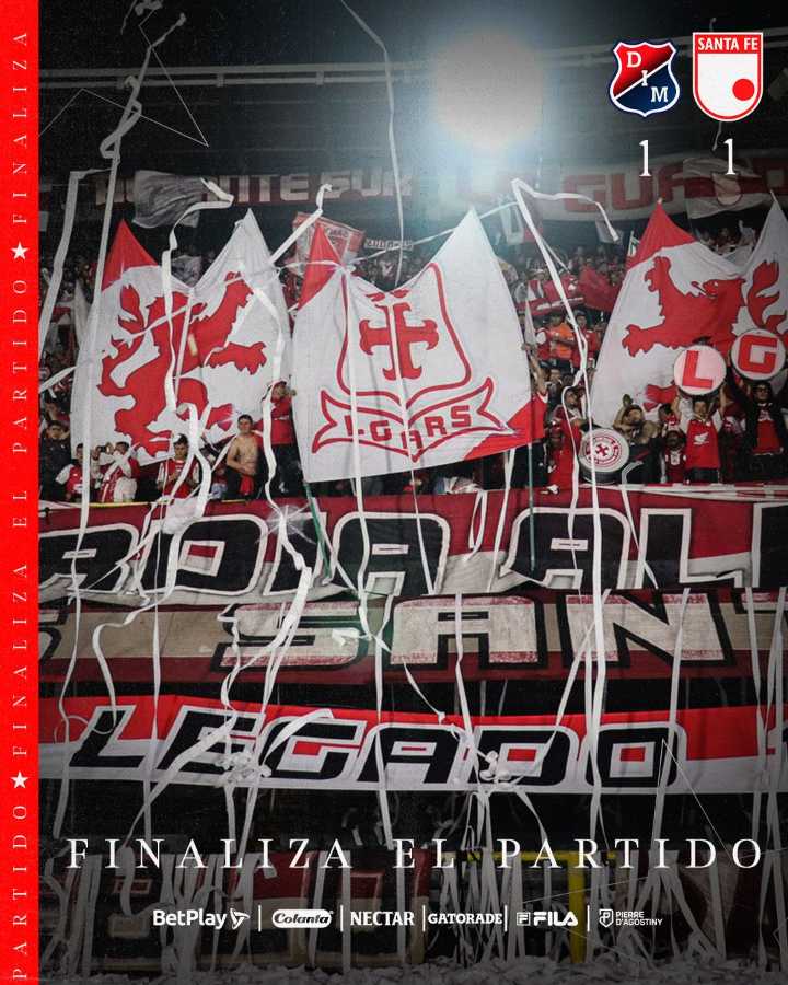 Santa Fe es octavo después de su empate frente al DIM
