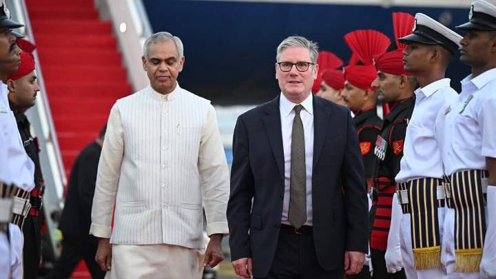 UK Prime Minister Keir Starmer arrives in Mumbai
