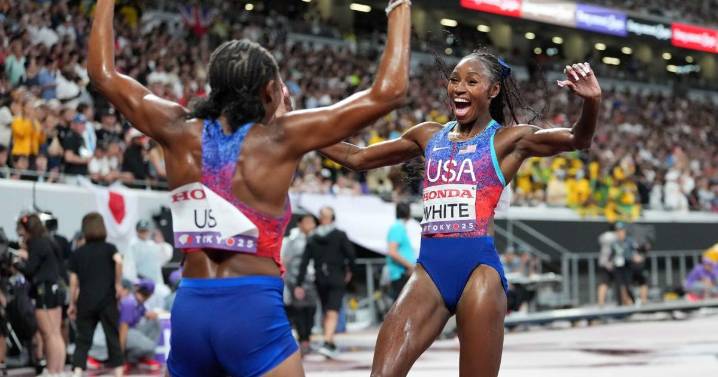 US sprinter Melissa Jefferson-Wooden ‘not satisfied’ after gold-medal sweep at World Championships