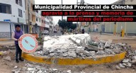 Chincha: ANP protesta por demolición del obelisco en homenaje a los mártires del periodismo