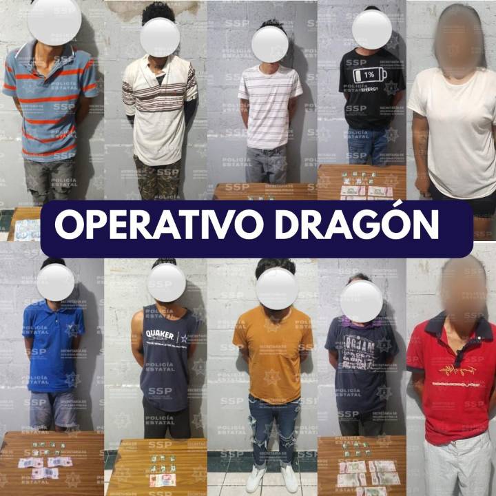 Detienen a 10 presuntos narcomenudistas en Gómez Palacio y Lerdo en el Operativo Dragón