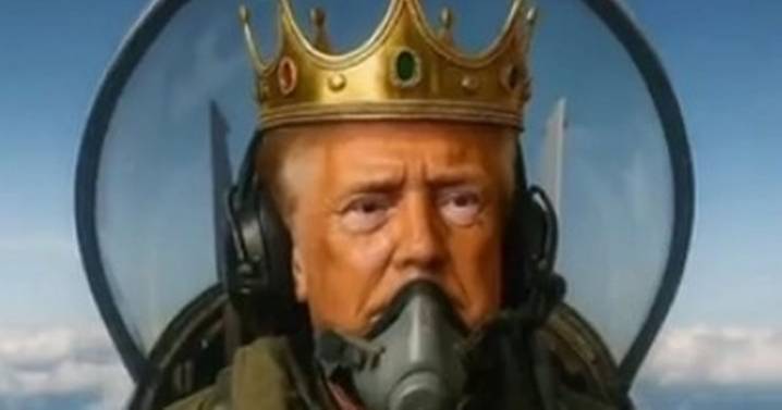 Donald Trump posts bizarre video of himself as king bombing protestors