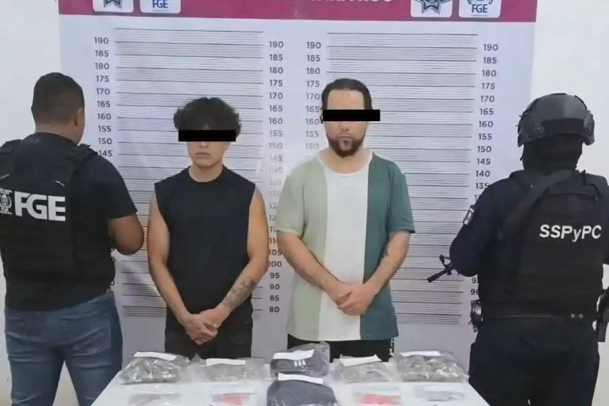 Por presunto delitos contra la salud, fueron detenidos dos hombres en Tulum
