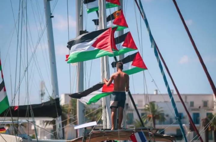 La flotilla denuncia la “guerra psicológica” de Israel contra sus tripulantes a medida que se aproxima a Gaza