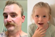 Dad Shaves Off His Beard, Unprepared for His 3