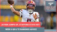 JUMP UP for Jayden Daniels, Justin Herbert & Caleb Williams: WEEK 6 fantasy football QB and TE RANKINGS