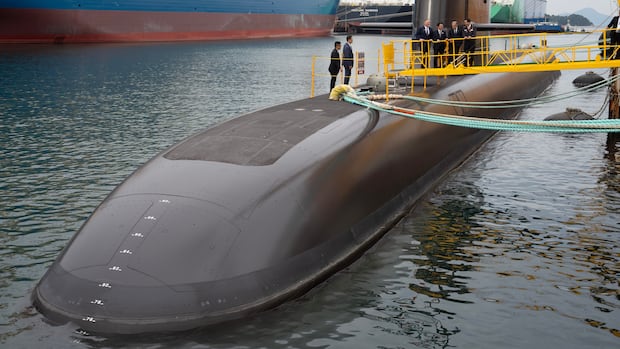 Carney tours newly completed South Korean sub as Canada weighs multi