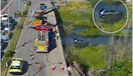 Quiso esquivar taco en Uno Norte y terminó atrapada en el estero Marga Marga: insólito procedimiento en puente de Viña del Mar