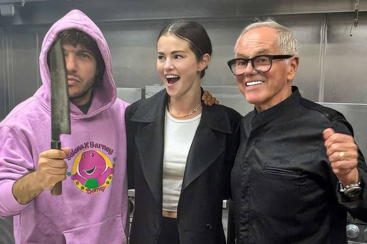 Wolfgang Puck Shares Photo with Selena Gomez and Benny Blanco 'Tasting Dishes' for Wedding