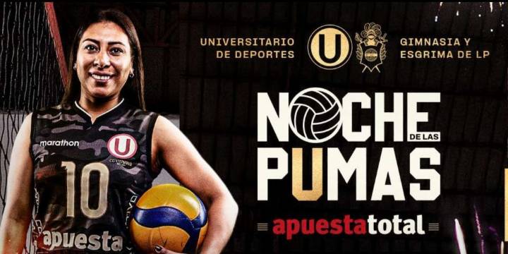Canal exclusivo que transmitirá la Noche de las Pumas 2025 de Universitario previo a la Liga Peruana de Vóley
