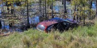 Car crashes into marsh in Biloxi, no injuries reported