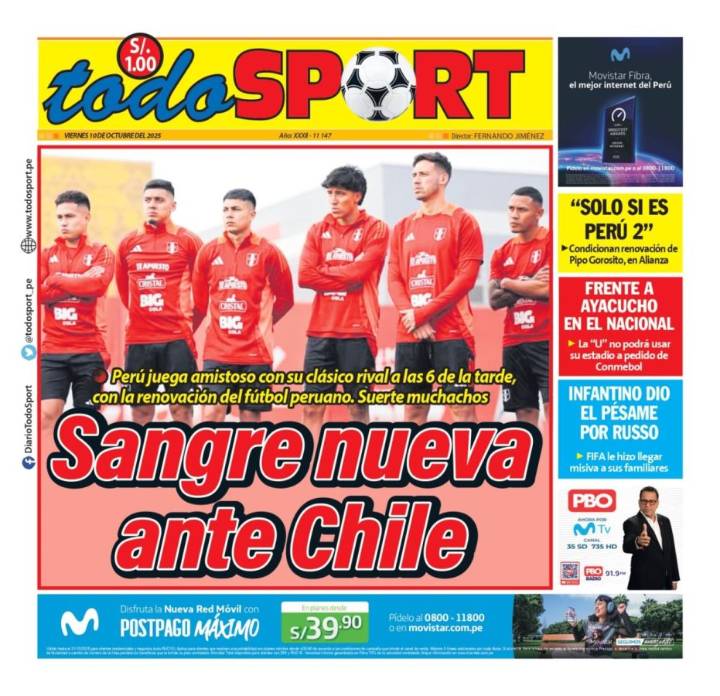 Portada Diario TodoSport (10/10/2025)