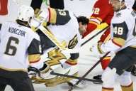 Adin Hill injured during Golden Knights’ win over Calgary Flames