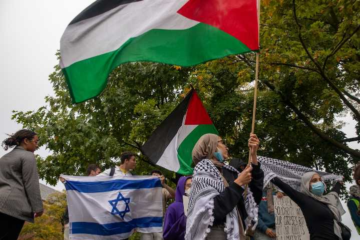 Vigil, protest at University of Michigan mark 2-year anniversary of Oct. 7 attack