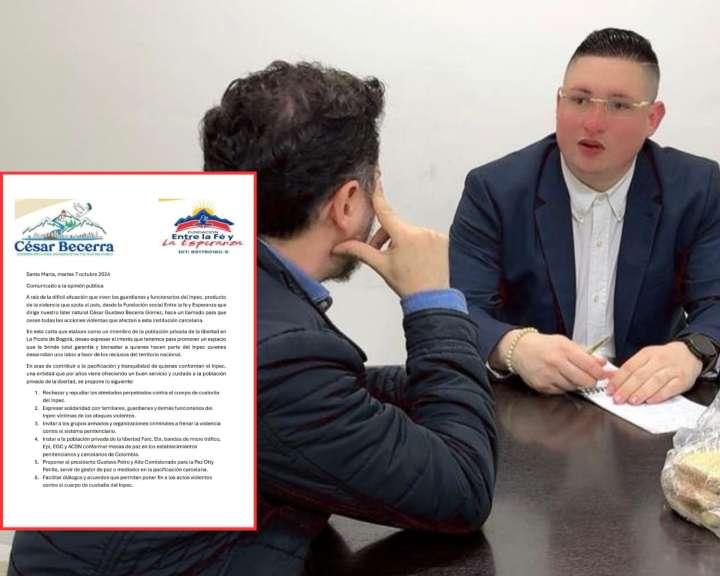 Alias ‘Camilo’ rechaza violencia contra personal del INPEC y se ofrece como mediador por la paz