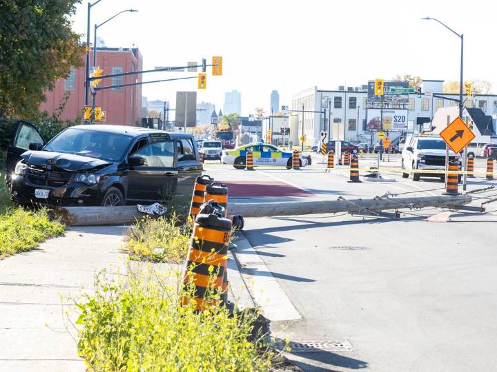 Second hydro pole crash in London leaves hundreds without power
