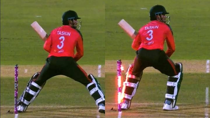 Six But Out! Bangladesh’s Taskin Ahmed Dismissed In Bizarre Fashion Against West Indies During 16