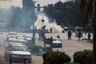 Nigerian police fire tear gas as protesters demand release of separatist leader