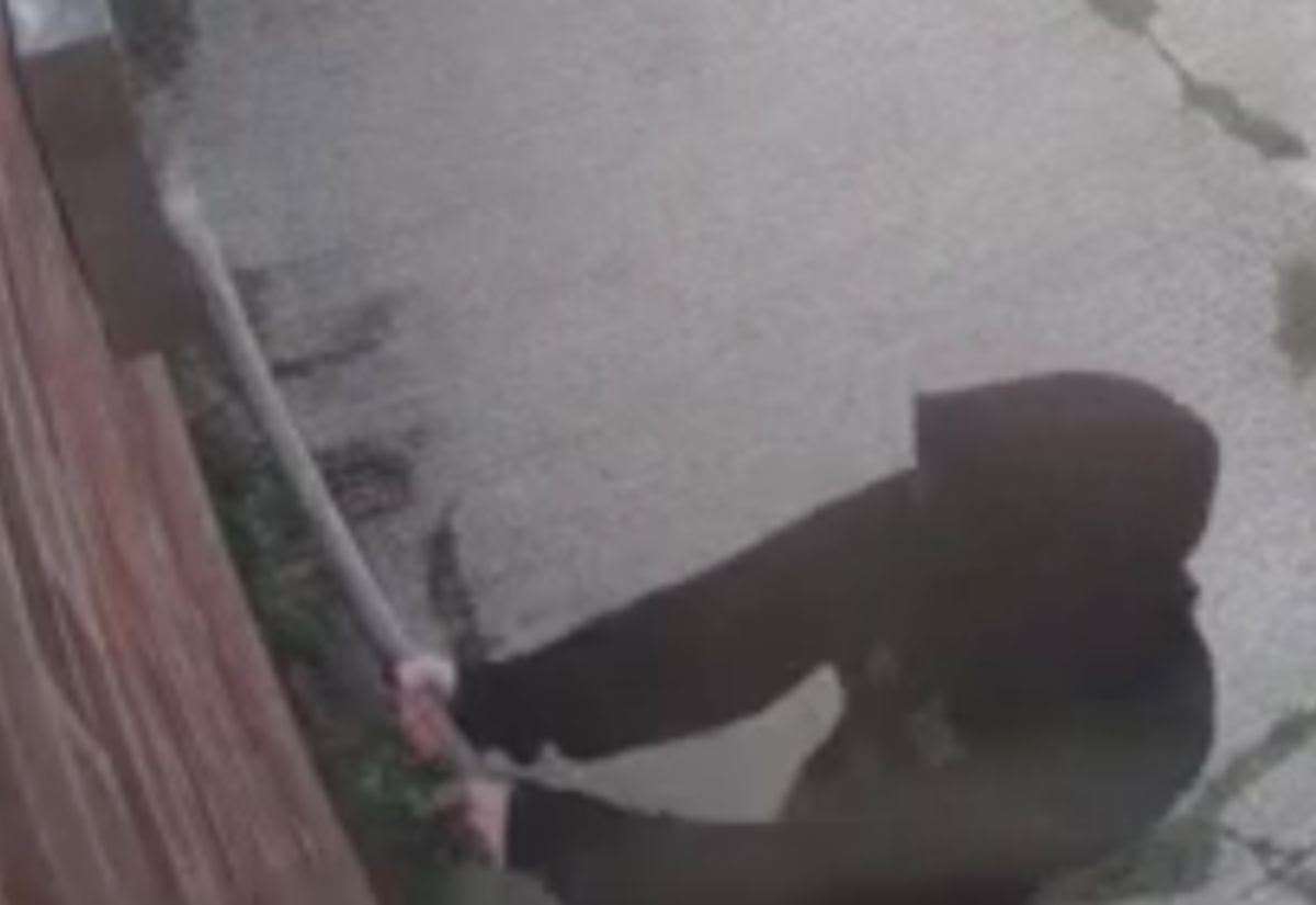 Caught on CCTV: Is this the same graffiti vandal who desecrated Willesborough Cemetery in Ashford?