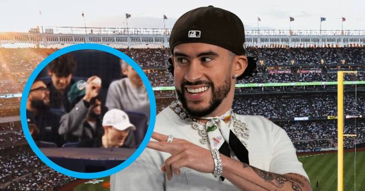 Bad Bunny se hizo viral tras atrapar pelota en el Yankee Stadium en juego de la Serie Divisional
