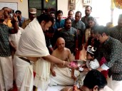 Kerala: Union Minister Suresh Gopi participates in 'Vidyarambham'