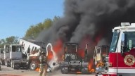 Plane crashes on highway; catches fire after hitting truck and trailers, passengers suffer tragic end