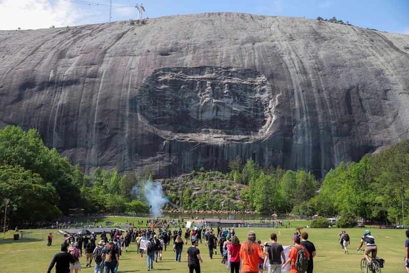 Battle lines drawn over Confederate tribute at Georgia's Stone Mountain