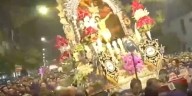 Susto en la procesión del Señor de los Milagros: anda estuvo a punto de caer durante el recorrido por el Centro de Lima