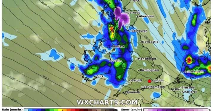 UK snow map shows where 3cm forecast in one day as temperatures plummet
