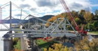 New Black Hawk Bridge in Lansing starts to take shape with steel set
