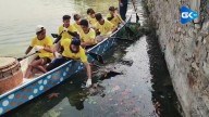 J&K Dragon Boat Association organises cleanliness drive at Dal Lake on Gandhi Jayanti