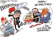 Bagley Cartoon: Midwest Chainsaw Massacre