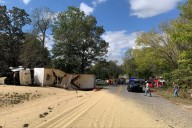 Semi in collision spills load of corn in Graves County