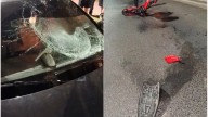 Paraná: motociclista escapó de un control, circuló en contramano y chocó con un auto