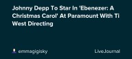 Johnny Depp To Star In 'Ebenezer: A Christmas Carol' At Paramount With Ti West Directing: ohnotheydidnt