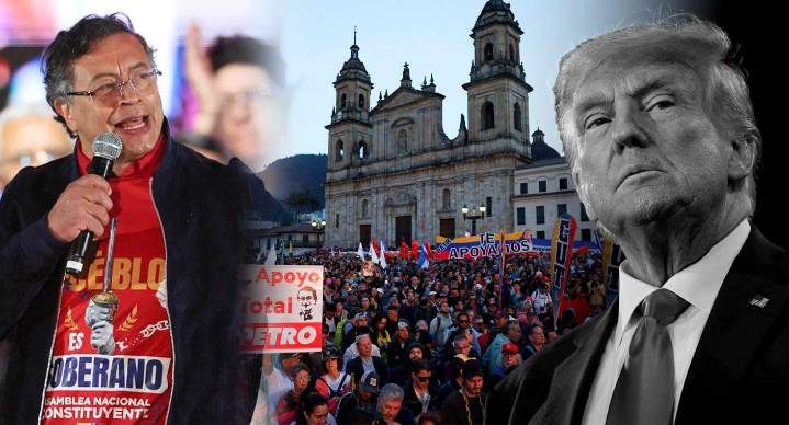 Marchan ciudadanos en Colombia en apoyo a Petro tras tensiones con Gobierno de Trump