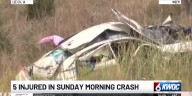 5 hurt in rollover crash, child thrown from vehicle