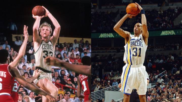 Reggie Miller says he copied Larry Bird's shooting form, Steph Curry is the GOAT